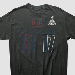 Superbowl XLVI 2012 T-shirt - Charcoal Vintage for sale