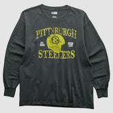 Pittsburgh Steelers NFL 2010s Long Sleeve T-shirt - Charcoal Vintage on sale