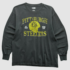 Pittsburgh Steelers NFL 2010s Long Sleeve T-shirt - Charcoal Vintage on sale
