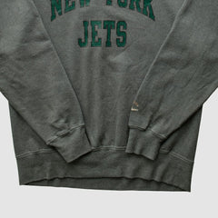 New York Jets Champion 2000s Pullover Sweatshirt - Charcoal Vintage on sale