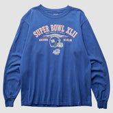 New York Giants Reebok 2008 Long Sleeve T-shirt - Blue Vintage outlet
