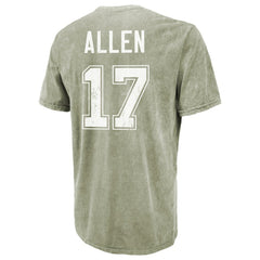 Josh Allen Buffalo Bills Majestic Threads Mineral Wash Name & Number T-Shirt - Moss Green for sale