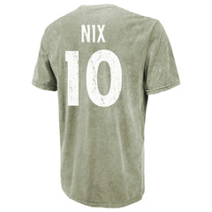 Bo Nix Denver Broncos Majestic Threads Mineral Wash Name & Number T-Shirt - Moss Green online