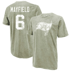 Baker Mayfield Tampa Bay Buccaneers Majestic Threads Mineral Wash Name & Number T-Shirt - Moss Green online