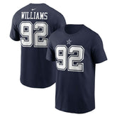 Quinnen Williams Dallas Cowboys Player Name & Number T-Shirt - Navy on sale