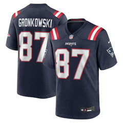Rob Gronkowski New England Patriots Team Retired Player Game Jersey - Navy on sale