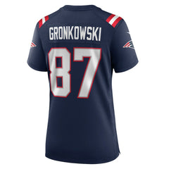 Rob Gronkowski New England Patriots Women's Team Retired Player Game Jersey - Navy for sale