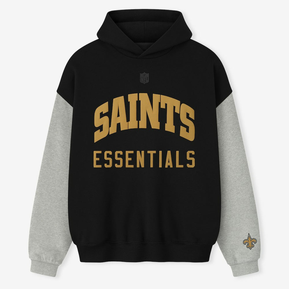 New Orleans Saints Fear of God x NFL Unisex Sport Hoodie - Black/Heather Gray cheap