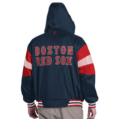 Boston Red Sox Pro Player Legacy Lightweight Full-Zip Hooded Jacket Navy/Red