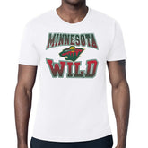 Minnesota Wild Starter Comic Style Team Graphic T-Shirt - White T-shirts