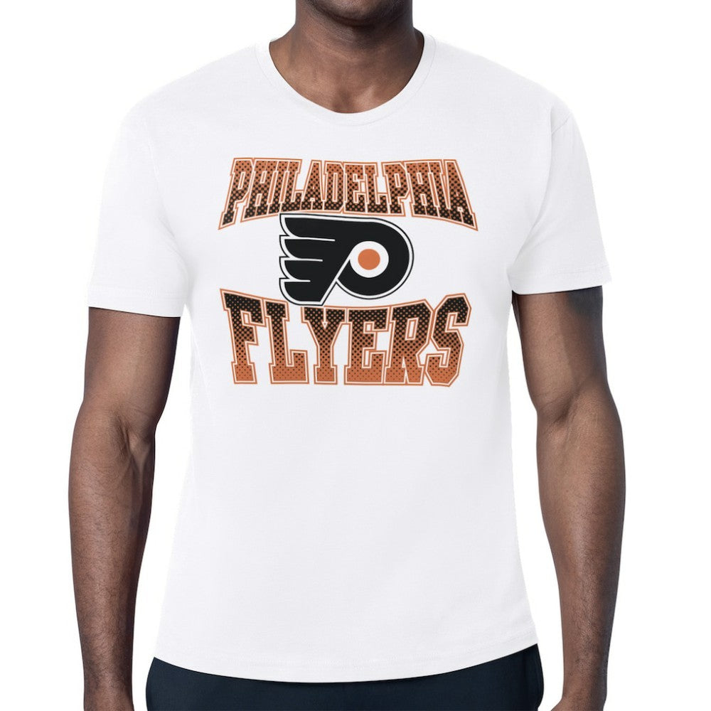 Philadelphia Flyers Starter Comic Style Team Graphic T-Shirt - White T-shirts