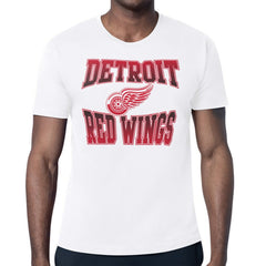 Detroit Red Wings Starter Comic Style Team Graphic T-Shirt - White T-shirts