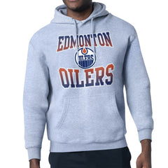 Edmonton Oilers Starter Comic Style Team Graphic Hoodie - Gray Hoodies