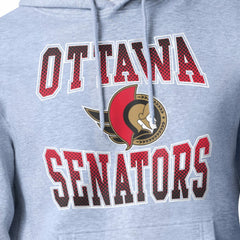 Ottawa Senators Starter Comic Style Team Graphic Hoodie - Gray Hoodies