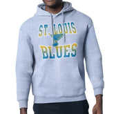 St. Louis Blues Starter Comic Style Team Graphic Hoodie - Gray Hoodies