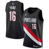 Yang Hansen Portland Trail Blazers Unisex Swingman Jersey - Icon Edition - Black for sale