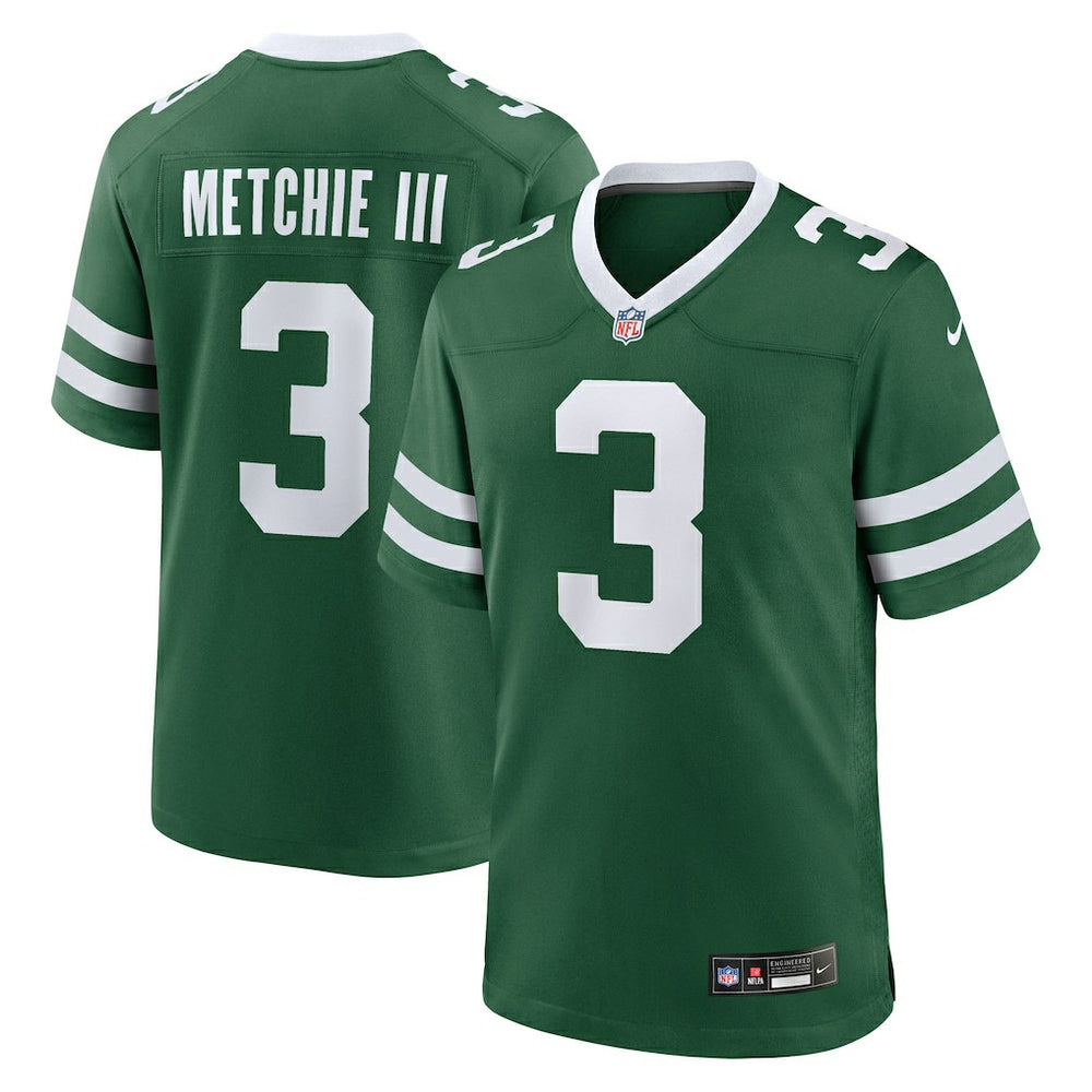 John Metchie III New York Jets Team Game Jersey - Legacy Green cheap