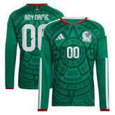 Mexico National Team 2026 Home Replica Long Sleeve Custom Jersey - Green cheap