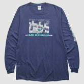 Miami Dolphins 2000s Long Sleeve T-shirt - Navy Vintage on sale