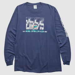 Miami Dolphins 2000s Long Sleeve T-shirt - Navy Vintage on sale