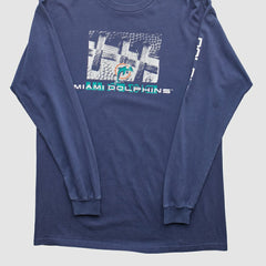 Miami Dolphins 2000s Long Sleeve T-shirt - Navy Vintage on sale