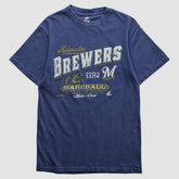Milwaukee Brewers Majestic 2010s T-shirt Navy Vintage