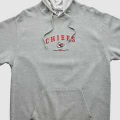 Kansas City Chiefs NFL 2000s Hooded Pullover Sweatshirt - Heather Gray Vintage discount