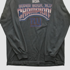 New York Giants 2012 Long Sleeve T-shirt - Black Vintage on sale