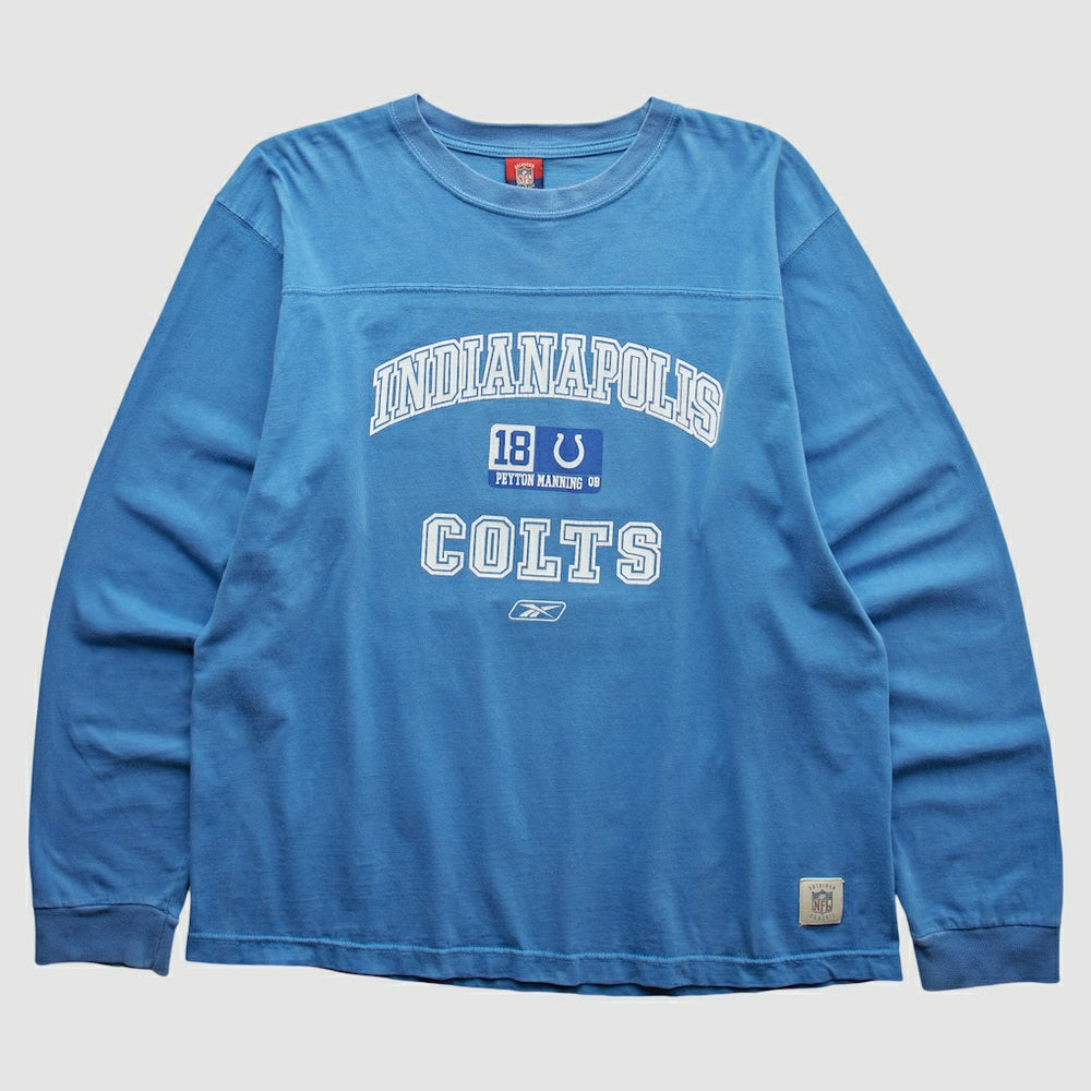 Indianapolis Colts Reebok 2000s Long Sleeve T-shirt - Blue Vintage discount