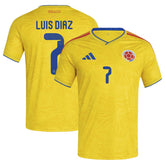 Luis Diaz Colombia National Team 2026 Home Replica Jersey for sale - Yellow