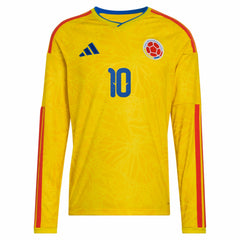 James Rodriguez Colombia National Team 2026 Home Replica Long Sleeve Jersey - Yellow shop