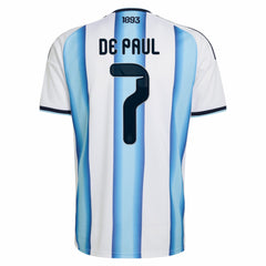 Rodrigo De Paul Argentina National Team 2026 Home Replica Jersey - White discount