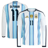 Angel Di Maria Argentina National Team 2026 Home Replica Long Sleeve Jersey - White cheap