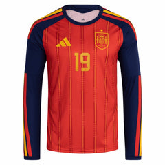 Lamine Yamal Spain National Team 2026 Home Replica Long Sleeve Jersey - Red sale