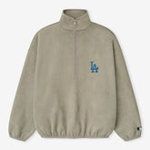 Los Angeles Dodgers Fear of God x MLB Unisex Modern Suede Half-Zip Jacket Gray