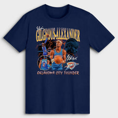 Shai Gilgeous-Alexander Oklahoma City Thunder Player Collage T-Shirt - Navy on sale