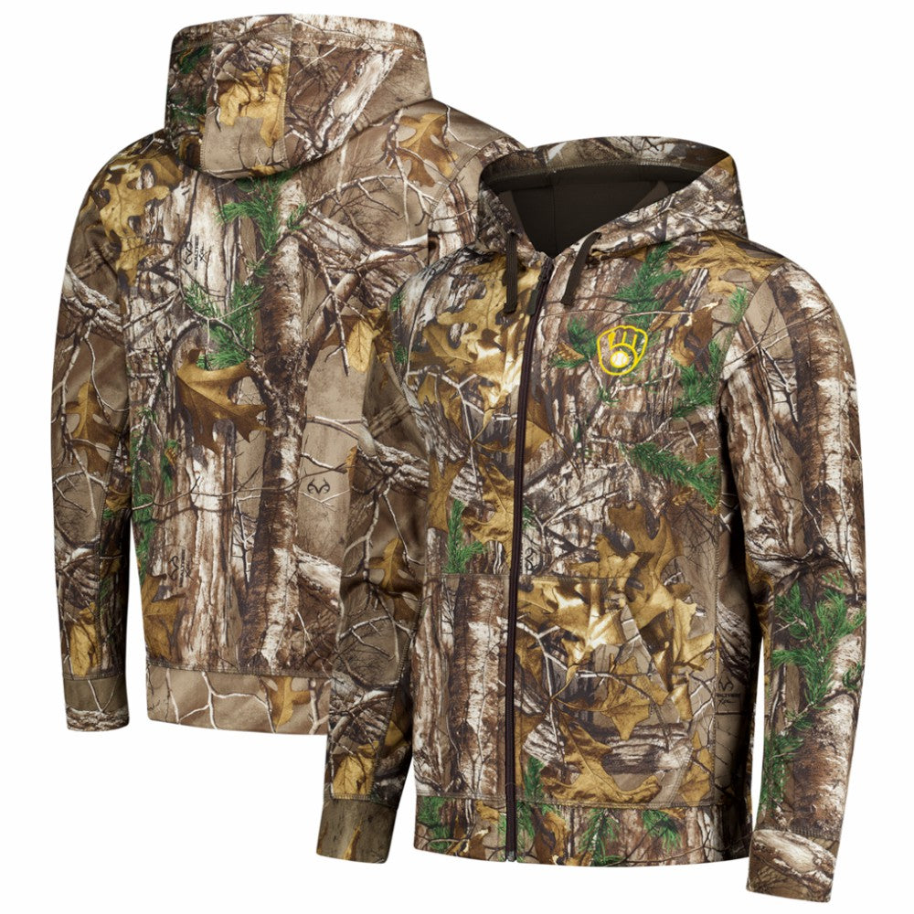 Milwaukee Brewers Dunbrooke Trophy Realtree Full-Zip Hoodie Camo