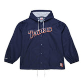 San Diego Padres Full-Snap Hooded Coaches Jacket Navy