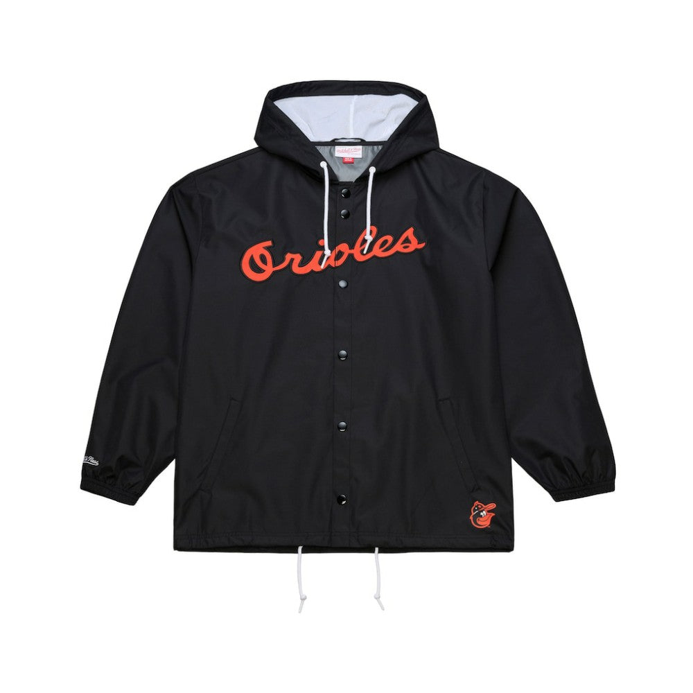 Baltimore Orioles Full-Snap Hooded Coaches Jacket Black