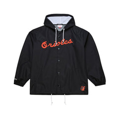 Baltimore Orioles Full-Snap Hooded Coaches Jacket Black