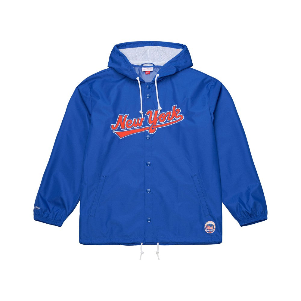 New York Mets Full-Snap Hooded Coaches Jacket Royal
