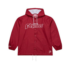 Philadelphia Phillies Full-Snap Hooded Coaches Jacket Red