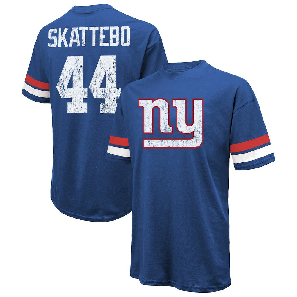 Cam Skattebo New York Giants Majestic Threads Oversized T-Shirt - Royal on sale