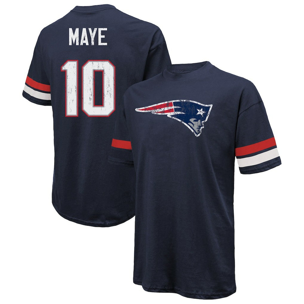 Drake Maye New England Patriots Majestic Threads Oversized T-Shirt - Navy online