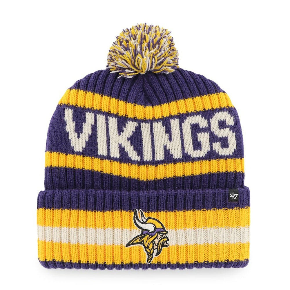 Minnesota Vikings '47 Bering Cuffed Knit Hat with Pom - Purple discount