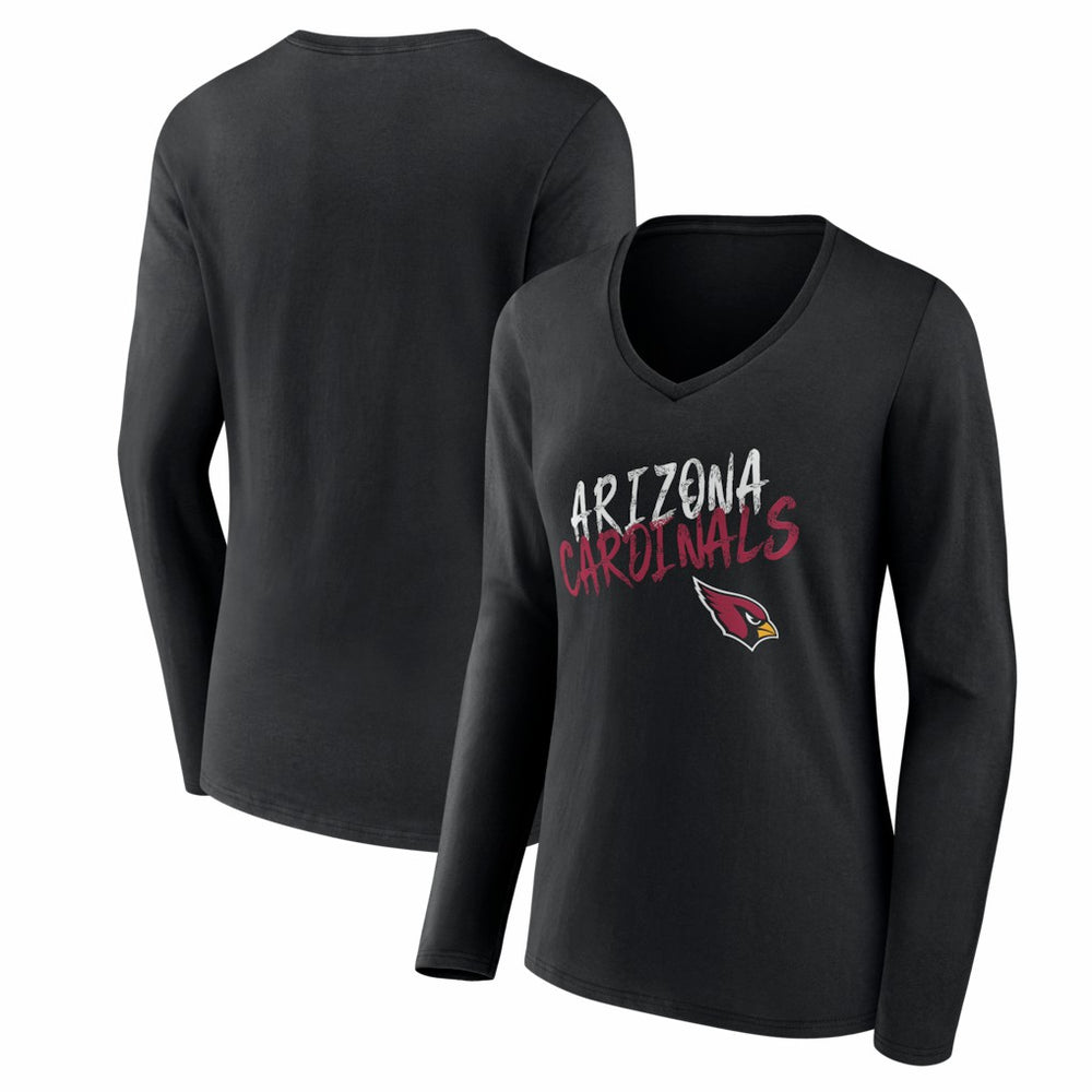 Arizona Cardinals Women's Hustle Long Sleeve V-Neck T-Shirt - Black online