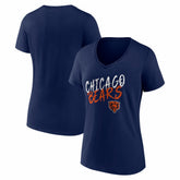 Chicago Bears Women's Hustle V-Neck T-Shirt - Navy on sale