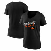 Cincinnati Bengals Women's Hustle V-Neck T-Shirt - Black discount