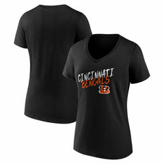 Cincinnati Bengals Women's Hustle V-Neck T-Shirt - Black discount