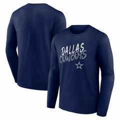 Dallas Cowboys Hustle Long Sleeve T-Shirt - Navy on sale